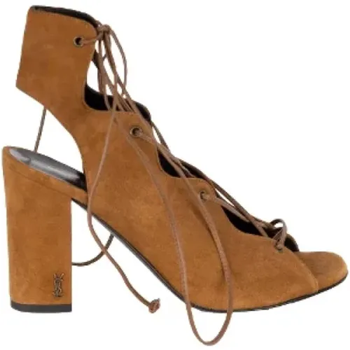 Pre-owned Suede sandals , female, Sizes: 5 UK - Saint Laurent Vintage - Modalova