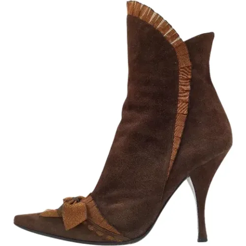 Pre-owned Suede boots , female, Sizes: 4 UK - Casadei Pre-owned - Modalova
