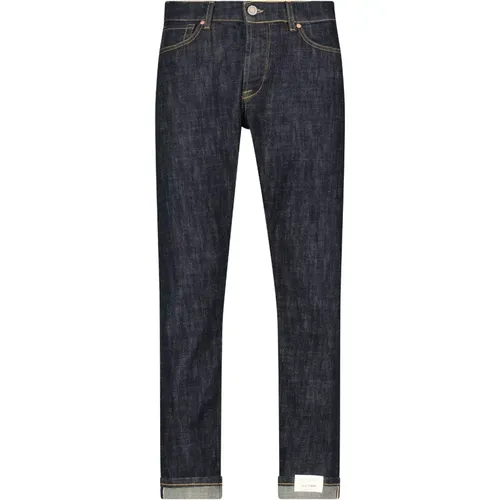 Rinse Wash Selvedge Slim Fit Jeans , Herren, Größe: W35 - Tela Genova - Modalova