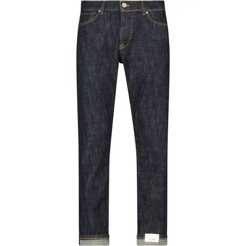 Rinse Wash Selvedge Slim Fit Jeans , male, Sizes: W35, W32, W31, W34, W36, W38 - Tela Genova - Modalova