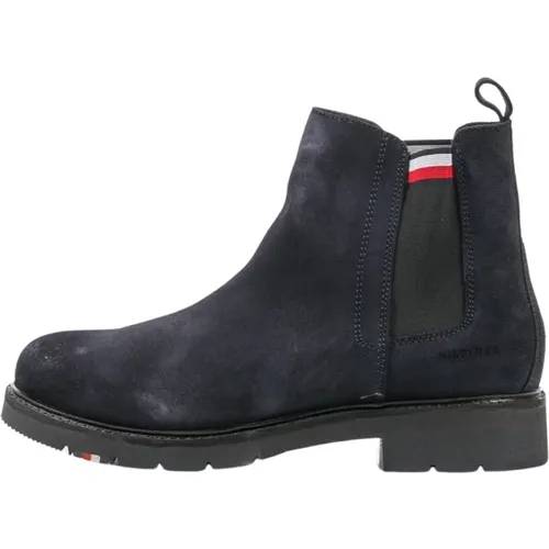 Herrenschuhe, Suede Chelsea , Herren, Größe: 41 EU - Tommy Hilfiger - Modalova