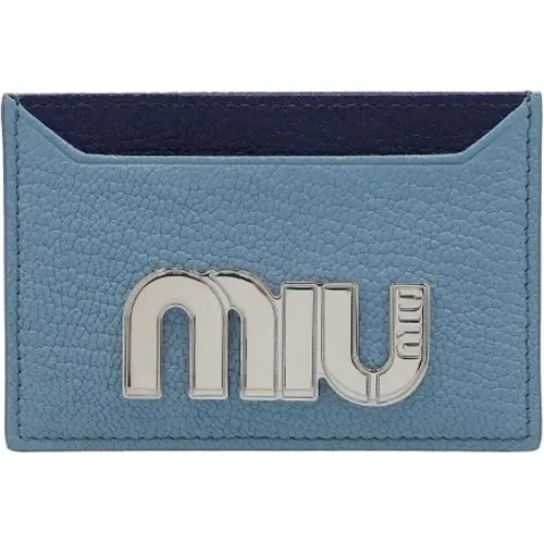 Pre-owned Leather wallets , female, Sizes: ONE SIZE - Miu Miu Pre-owned - Modalova