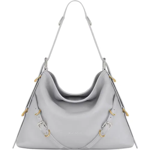 Grey Medium Voyou Shoulder Bag , female, Sizes: ONE SIZE - Givenchy - Modalova