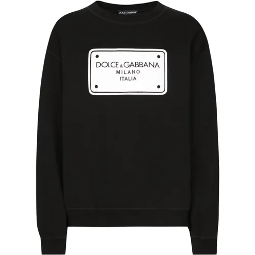 Schwarzer Pullover Felpa Giroc.man.lung - Dolce & Gabbana - Modalova