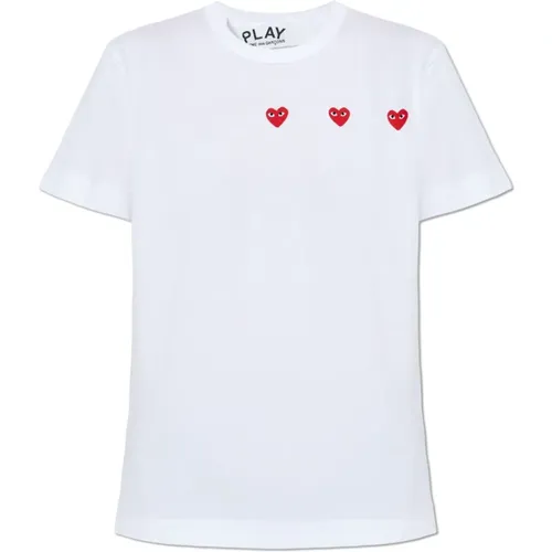 T-Shirt mit bedrucktem Logo , Damen, Größe: S - Comme des Garçons Play - Modalova