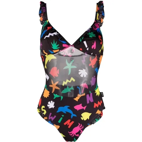 Stylish One-Piece Swimsuit , female, Sizes: XS - Moschino - Modalova