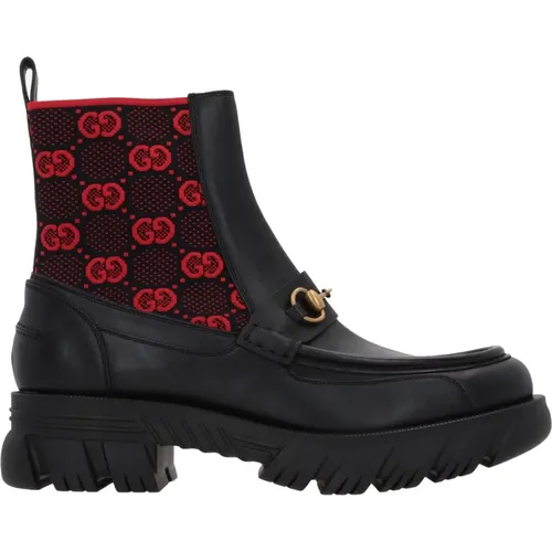 Leather Boots with Horsebit Detail , female, Sizes: 8 1/2 UK, 8 UK, 9 1/2 UK, 9 UK - Gucci - Modalova