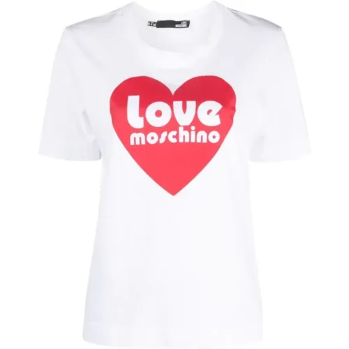 Modisches Damen T-Shirt W4F154Am4405 , Damen, Größe: S - Love Moschino - Modalova