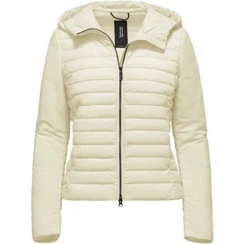 Stretch Nylon Hooded Down Jacket , female, Sizes: M, XL, S, 2XL, L - BomBoogie - Modalova