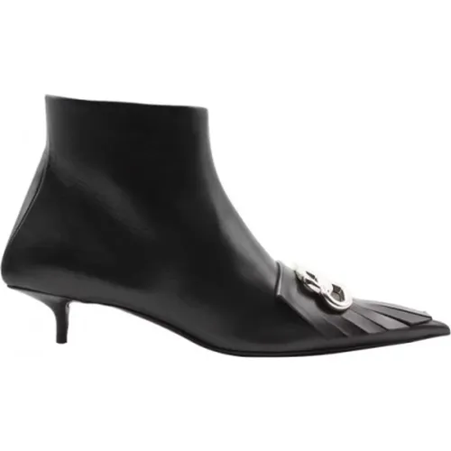 Pointed leather boots , female, Sizes: 5 1/2 UK - Balenciaga - Modalova