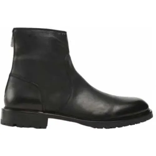 Schwarze Lederstiefel mit Reißverschluss - Paul Smith - Modalova