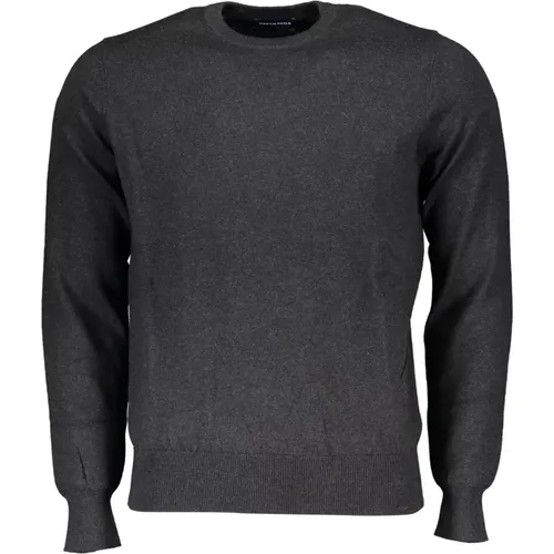 Grauer Pullover mit Langen Ärmeln Besticktes Logo , Herren, Größe: 2XL - North Sails - Modalova