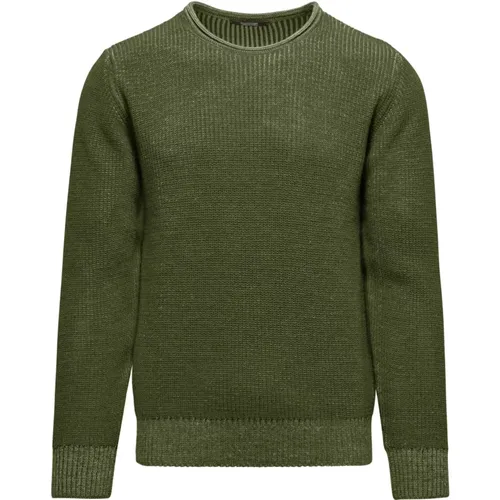 Ribbed Wool Blend Crewneck Sweater , male, Sizes: S - BomBoogie - Modalova