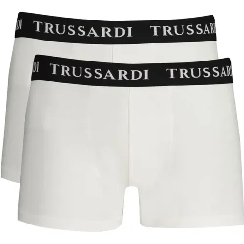 Baumwoll Boxer Briefs mit Logo Print - Trussardi - Modalova