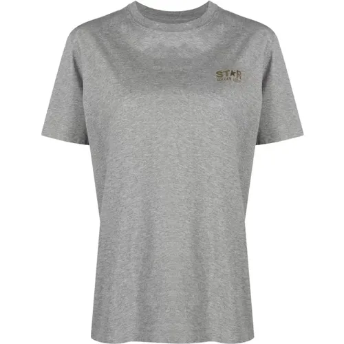 Grey T-shirt , female, Sizes: M - Golden Goose - Modalova