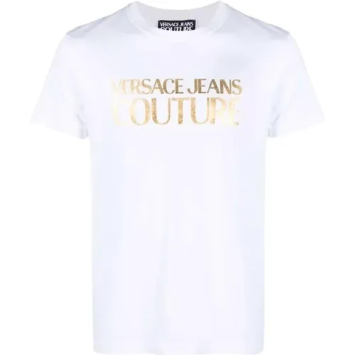 Bianco Kurzarm T-Shirt - Herrenmode - Versace Jeans Couture - Modalova