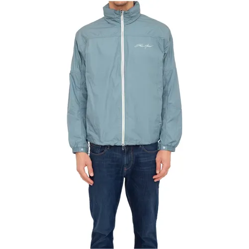 Azzurro Blouson Jacket , male, Sizes: XL, L, 2XL, M, S - Emporio Armani - Modalova