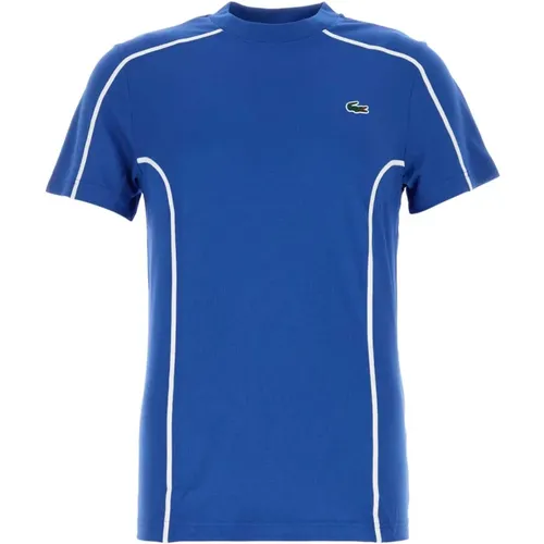 Stylisches Blaues Polyester T-Shirt , Herren, Größe: L - Lacoste - Modalova