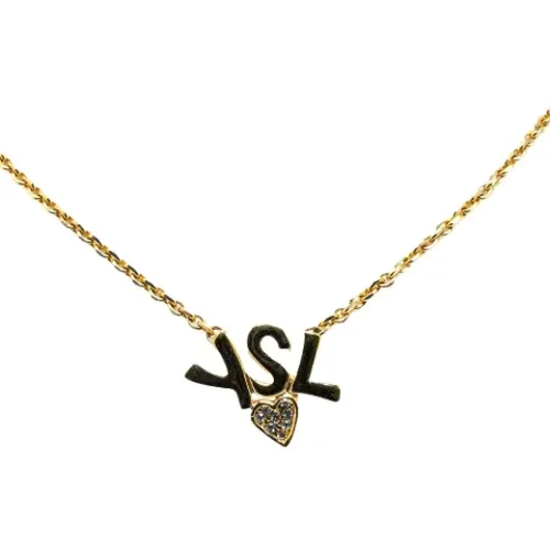 Pre-owned Metal necklaces , female, Sizes: ONE SIZE - Yves Saint Laurent Vintage - Modalova