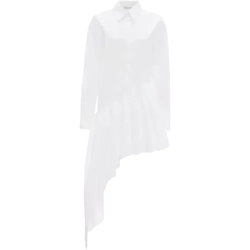 Weiße Mini-Kleid mit Asymmetrischer Taille , Damen, Größe: S - JW Anderson - Modalova