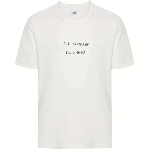 Logo-patch cotton T-shirt , male, Sizes: 2XL - C.P. Company - Modalova