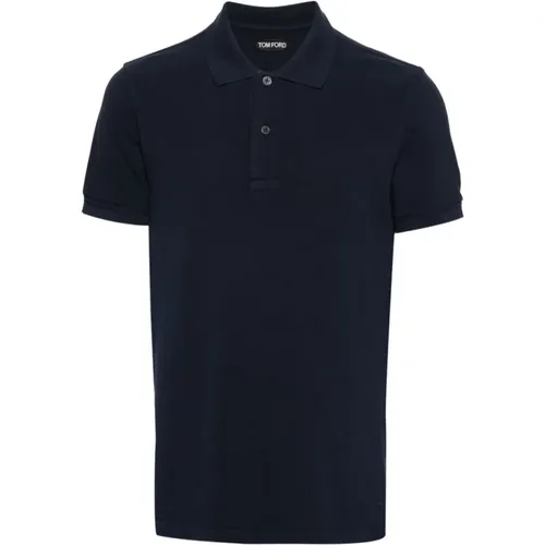 Polo Shirt Embroidered Logo , male, Sizes: L - Tom Ford - Modalova