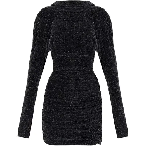 Short Mini Dress with Lurex Detailing , female, Sizes: S - Saint Laurent - Modalova