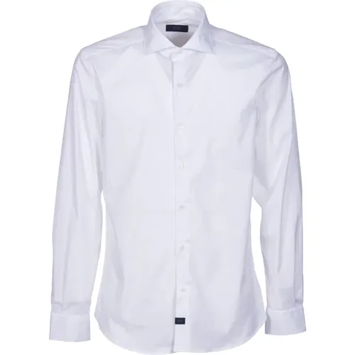 Formal Shirts,Weiße Baumwollmischung Popeline Hemd - Fay - Modalova