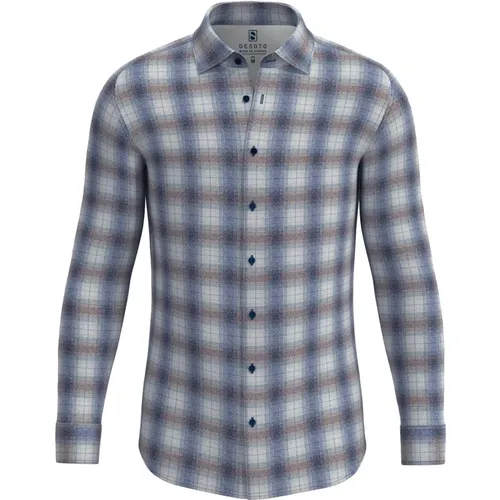Plaid Long Sleeve Shirts , male, Sizes: 2XL, 3XL - Desoto - Modalova