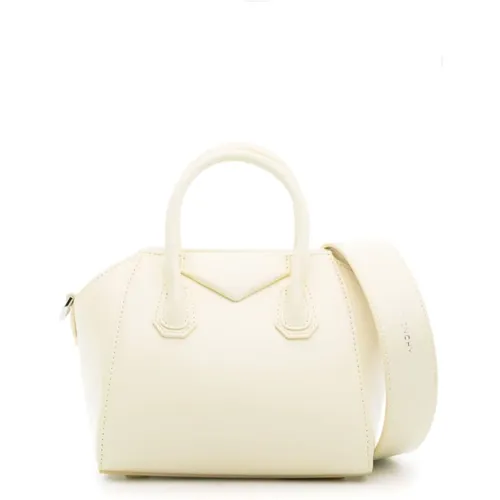 Cream Smooth Leather Shoulder Bag , female, Sizes: ONE SIZE - Givenchy - Modalova