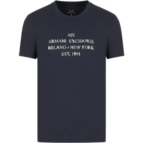 Klassischer Stil T-Shirt , Herren, Größe: XS - Armani Exchange - Modalova