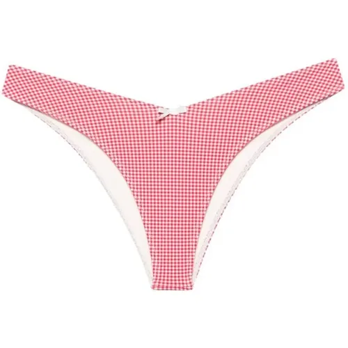 Gingham Check V-Silhouette Strandbekleidung - Frankies Bikinis - Modalova
