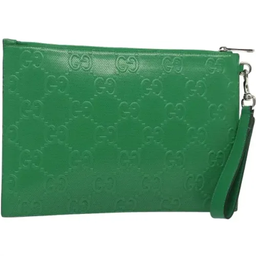 Pre-owned Leather clutches , female, Sizes: ONE SIZE - Gucci Vintage - Modalova