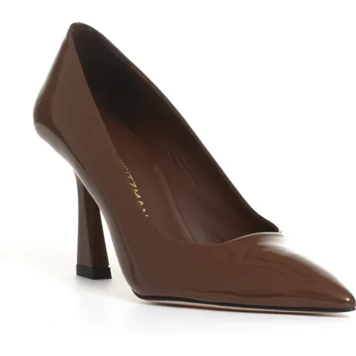 Braune Lackleder Pumps Schuhe , Damen, Größe: 36 1/2 EU - Stuart Weitzman - Modalova