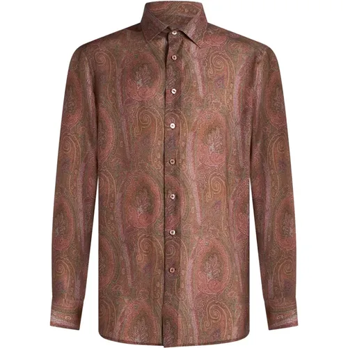 Paisley Print Silk Shirt , male, Sizes: XL, M - ETRO - Modalova