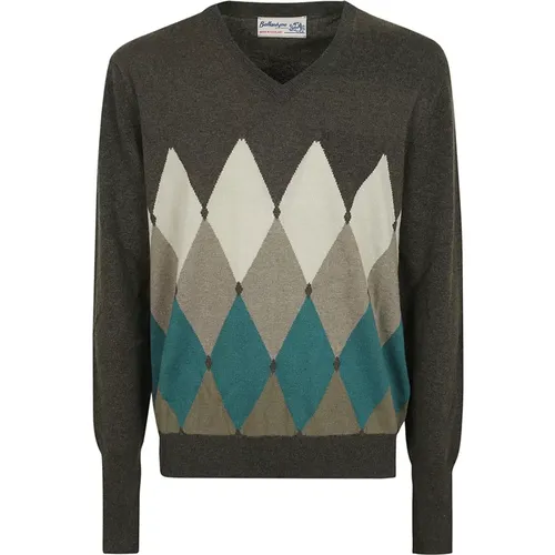 Luxurious Grey Cashmere Sweater Aw24 , male, Sizes: XL, 2XL, M, L - Ballantyne - Modalova