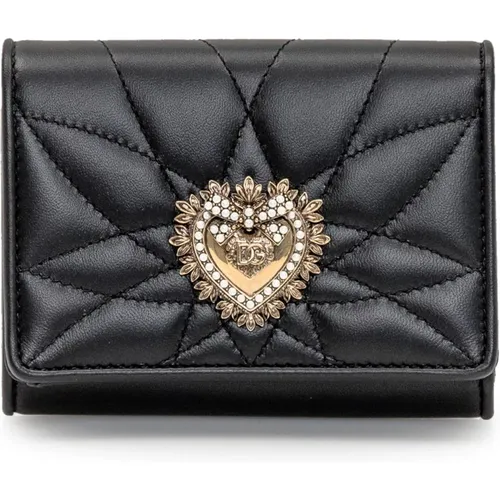 Wallet with Snap Button Closure , female, Sizes: ONE SIZE - Dolce & Gabbana - Modalova