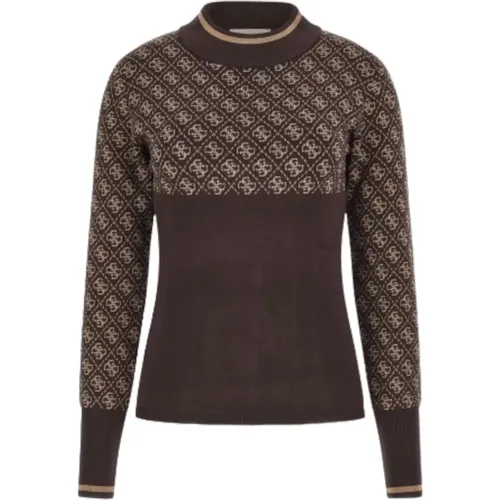 Printed Long Sleeve Knitwear in , female, Sizes: L, S, XS, M - Guess - Modalova