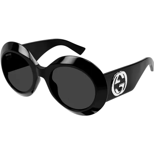 Schwarze Sonnenbrille Stilvoll Für Den Alltag , Damen, Größe: 54 MM - Gucci - Modalova