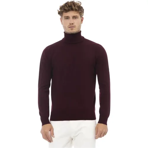 Dolcevita Sweater Long Sleeve Ribbed Collar , male, Sizes: XL - Alpha Studio - Modalova