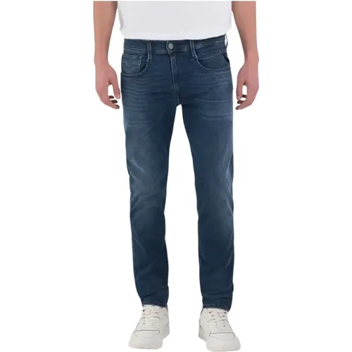 Dunkelblaue Denim Jeans , Herren, Größe: W31 L34 - Replay - Modalova