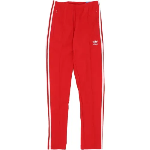 Scarlet/White Trackpant Streetwear , Herren, Größe: S - Adidas - Modalova