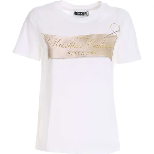 Label Couture Tshirt , female, Sizes: XS - Moschino - Modalova