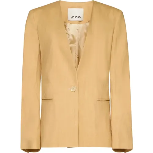 Twill Weave Buttoned Jacket , female, Sizes: S, XS - Isabel marant - Modalova