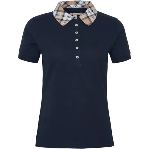 Malvern Tartan Collar Polo Shirt , female, Sizes: M - Barbour - Modalova