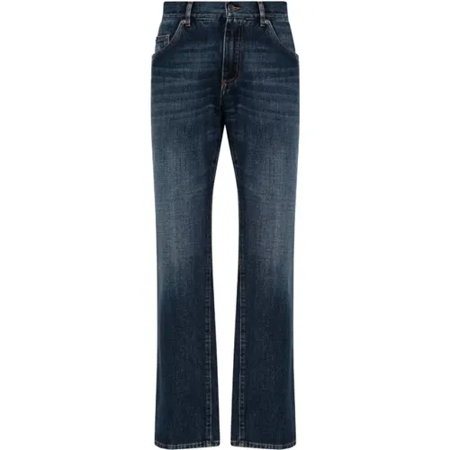 Indigo Straight-Leg Jeans , male, Sizes: XL - Dolce & Gabbana - Modalova