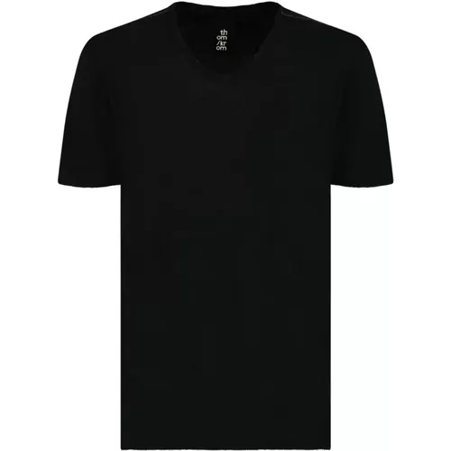 Cotton Linen Crew Neck T-Shirt , male, Sizes: S, M, L - Thom Krom - Modalova