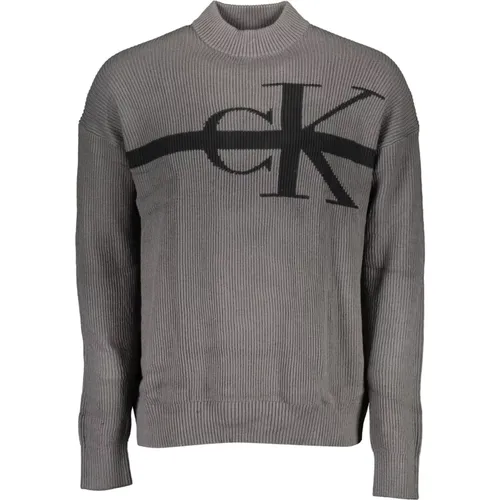 Versatile Men's Sweater - Grey, Various Sizes , male, Sizes: XL, 2XL - Calvin Klein - Modalova