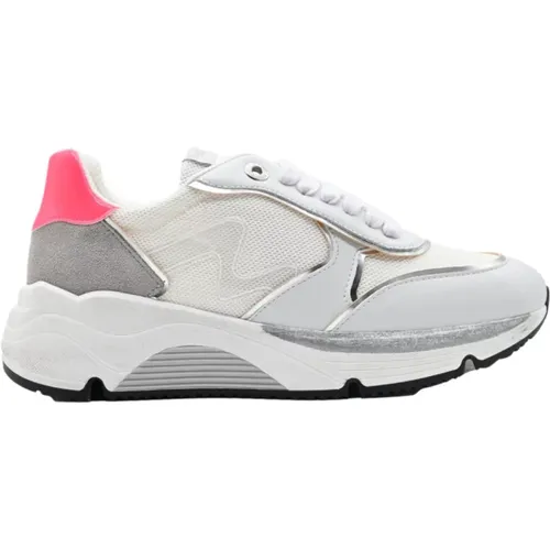 Running Sneakers White Fuchsia Style , female, Sizes: 3 UK, 4 UK, 7 UK, 5 UK, 6 UK - Manila Grace - Modalova
