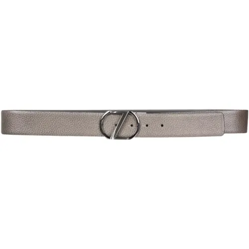 Belt With Z Logo Buckle , male, Sizes: 95 CM, 100 CM - Z Zegna - Modalova